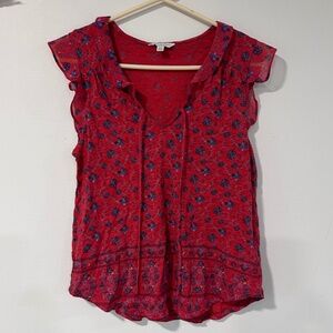 🔶3/30$!! Lucky Brand Flutter Floral Top